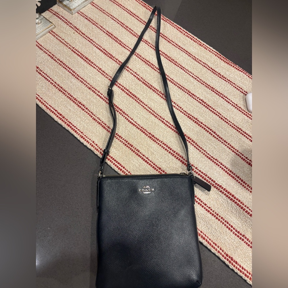 Coach Black Crossbody Bag with Gold Accents